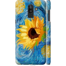 Чохол на Samsung Galaxy J8 2018 Квіти жовто-блакитні 5308m-1511