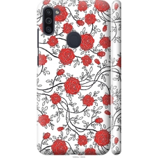 Чохол на Samsung Galaxy A11 A115F Червоні троянди на білому фоні 1060m-2012