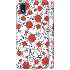 Чохол на Samsung Galaxy A01 Core A013F Червоні троянди на білому фоні 1060m-2065