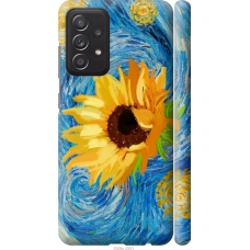 Чохол на Samsung Galaxy A52 Квіти жовто-блакитні 5308m-2251