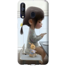 Чохол на Samsung Galaxy A60 2019 A606F Мила дівчинка з зайчиком 4039u-1699