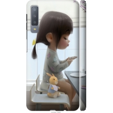 Чохол на Samsung Galaxy A7 (2018) A750F Мила дівчинка з зайчиком 4039m-1582