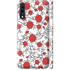 Чохол на Samsung Galaxy A70 2019 A705F Червоні троянди на білому фоні 1060m-1675