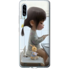Чохол на Samsung Galaxy A90 5G Мила дівчинка з зайчиком 4039u-1800