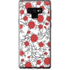Чохол на Samsung Galaxy Note 9 N960F Червоні троянди на білому фоні 1060u-1512