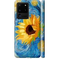 Чохол на Samsung Galaxy S20 Ultra Квіти жовто-блакитні 5308m-1831