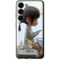 Чохол на Samsung Galaxy S23 Мила дівчинка з зайчиком 4039u-2907