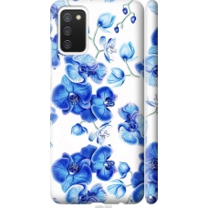 Чохол на Samsung Galaxy A02s A025F Блакитні орхідеї 4406m-2203