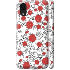 Чохол на Samsung Galaxy A03 Core A032F Червоні троянди на білому фоні 1060m-2539