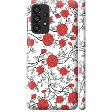 Чохол на Samsung Galaxy A33 5G A336B Червоні троянди на білому фоні 1060m-2584