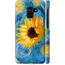Чохол на Samsung Galaxy A8 2018 A530F Квіти жовто-блакитні 5308m-1344