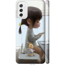 Чохол на Samsung Galaxy M52 M526B Мила дівчинка з зайчиком 4039m-2490
