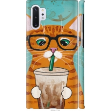 Чохол на Samsung Galaxy Note 10 Plus Зеленоокий кіт в окулярах 4054m-1756