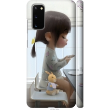 Чохол на Samsung Galaxy S20 Мила дівчинка з зайчиком 4039m-1824