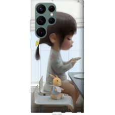 Чохол на Samsung Galaxy S22 Ultra Мила дівчинка з зайчиком 4039u-2500