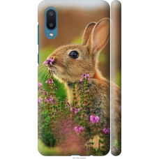 Чохол на Samsung Galaxy A02 A022G Кролик і квіти 3019m-2260