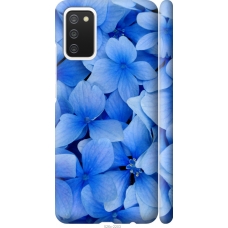 Чохол на Samsung Galaxy A02s A025F Сині квіти 526m-2203