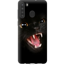 Чохол на Samsung Galaxy A21 Чорна кішка 932u-1841