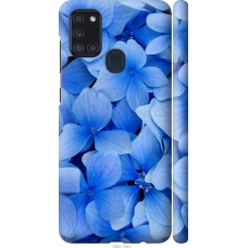 Чохол на Samsung Galaxy A21s A217F Сині квіти 526m-1943