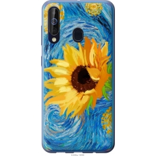 Чохол на Samsung Galaxy A60 2019 A606F Квіти жовто-блакитні 5308u-1699