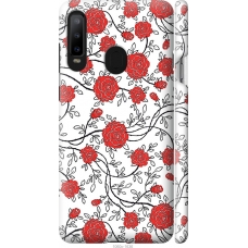 Чохол на Samsung Galaxy A8S Червоні троянди на білому фоні 1060m-1636