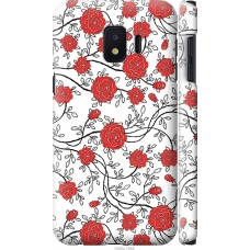 Чохол на Samsung Galaxy J2 Core Червоні троянди на білому фоні 1060m-1565