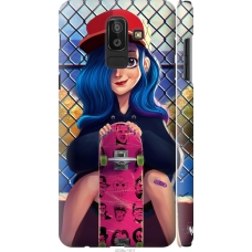 Чохол на Samsung Galaxy J8 2018 Прикольна дівчинка зі скейтбордом 4038m-1511