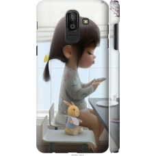 Чохол на Samsung Galaxy J8 2018 Мила дівчинка з зайчиком 4039m-1511