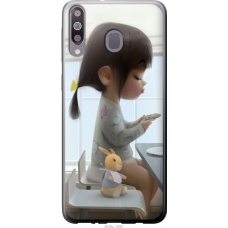 Чохол на Samsung Galaxy M30 Мила дівчинка з зайчиком 4039u-1682