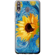 Чохол на Samsung Galaxy A40s A3050 Квіти жовто-блакитні 5308u-2058