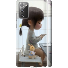 Чохол на Samsung Galaxy Note 20 Мила дівчинка з зайчиком 4039m-2036