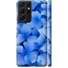 Чохол на Samsung Galaxy S21 Ultra (5G) Сині квіти 526m-2116