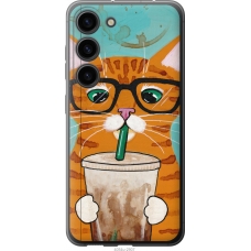 Чохол на Samsung Galaxy S23 Зеленоокий кіт в окулярах 4054u-2907