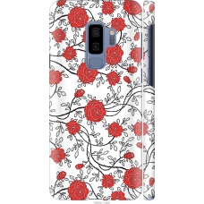 Чохол на Samsung Galaxy S9 Plus Червоні троянди на білому фоні 1060m-1365