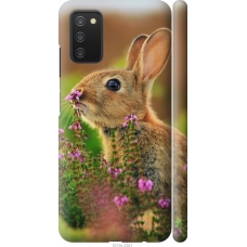 Чохол на Samsung Galaxy A03s A037F Кролик і квіти 3019m-2381
