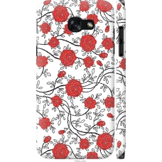 Чохол на Samsung Galaxy A5 (2017) Червоні троянди на білому фоні 1060m-444