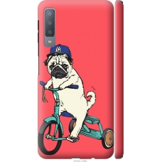 Чохол на Samsung Galaxy A7 (2018) A750F Мопс на велосипеді 3072m-1582