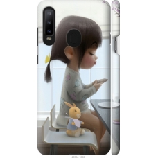 Чохол на Samsung Galaxy A8S Мила дівчинка з зайчиком 4039m-1636