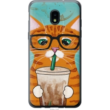 Чохол на Samsung Galaxy J3 2018 Зеленоокий кіт в окулярах 4054u-1501