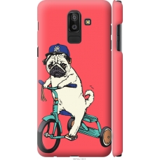 Чохол на Samsung Galaxy J8 2018 Мопс на велосипеді 3072m-1511