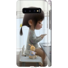Чохол на Samsung Galaxy S10 Plus Мила дівчинка з зайчиком 4039m-1649