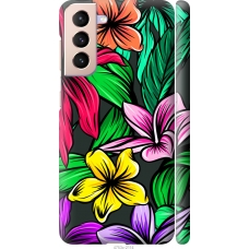 Чохол на Samsung Galaxy S21 Тропічні квіти 1 4753m-2114