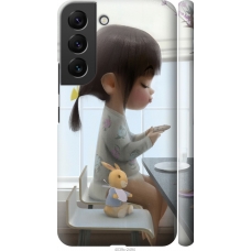 Чохол на Samsung Galaxy S22 Мила дівчинка з зайчиком 4039m-2494