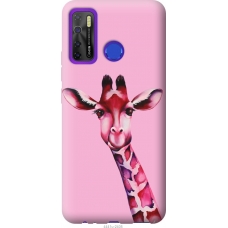 Чохол на Tecno Spark 5 Pro KD7 Рожева жирафа 4441u-2445