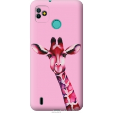 Чохол на Tecno Pop 5 BD2p Рожева жирафа 4441u-2412