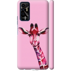 Чохол на Tecno Pova 2 Рожева жирафа 4441m-2649