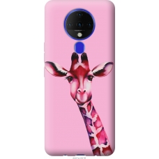 Чохол на Tecno Spark 6 KE7 Рожева жирафа 4441u-2418
