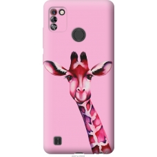Чохол на Tecno Pop 4 Pro BC3 Рожева жирафа 4441u-2444